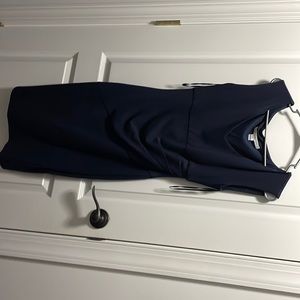 Diane con Furstenburg navy side zip dress